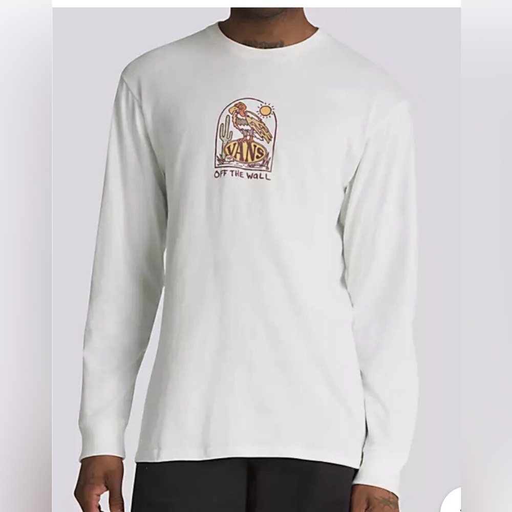 Vans White Long Sleeve Tee with Graphic